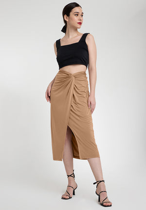 MARISOL Twist Front Skirt