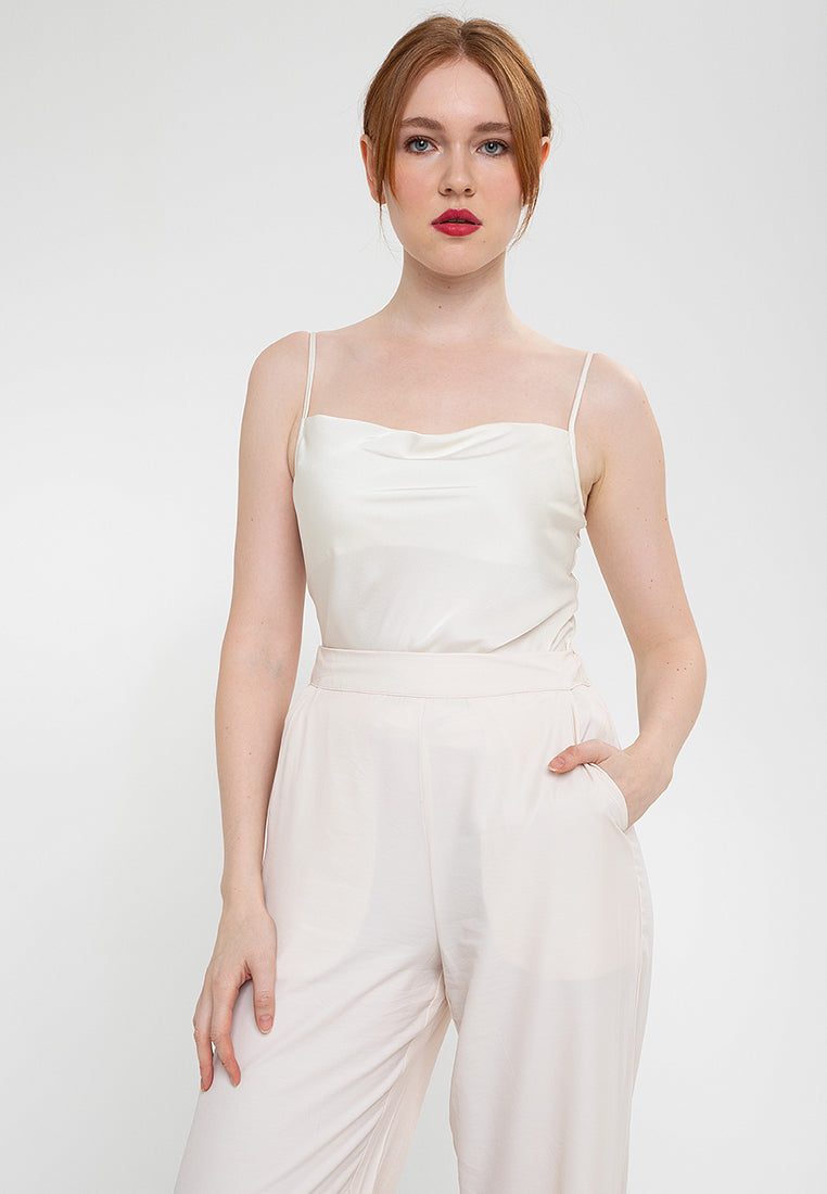 LINDY Satin Cowl Neck Camisole