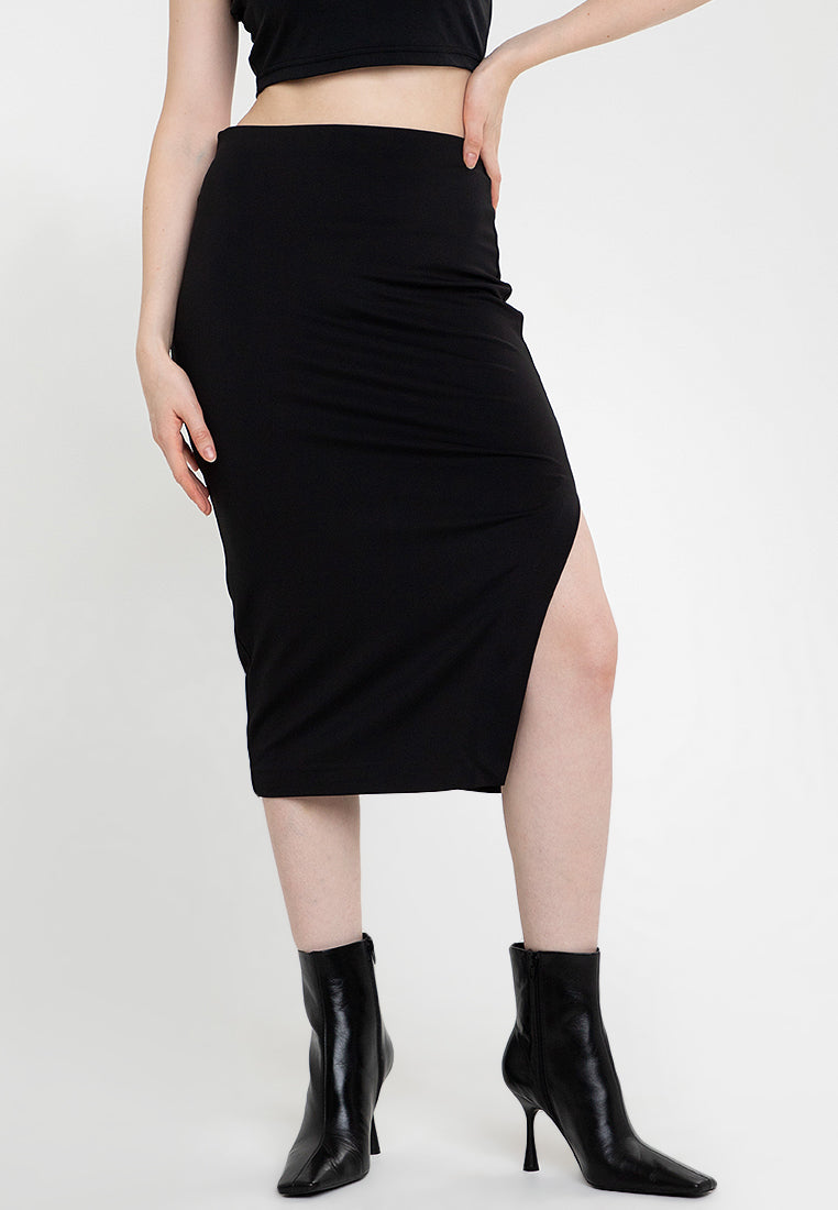 REMI Super Highwaisted Slit Skirt